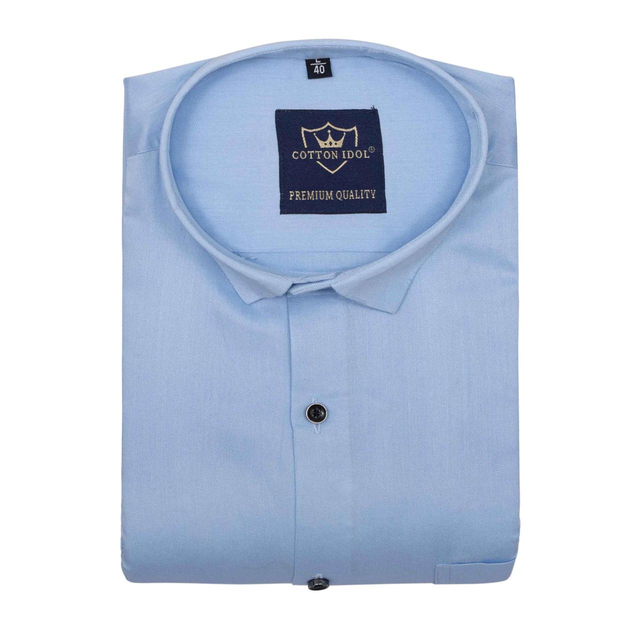 Ice blue men's dress shirt