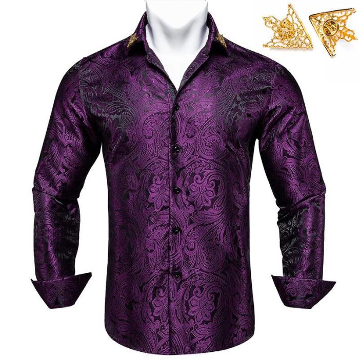 Plum purple mens dress shirts