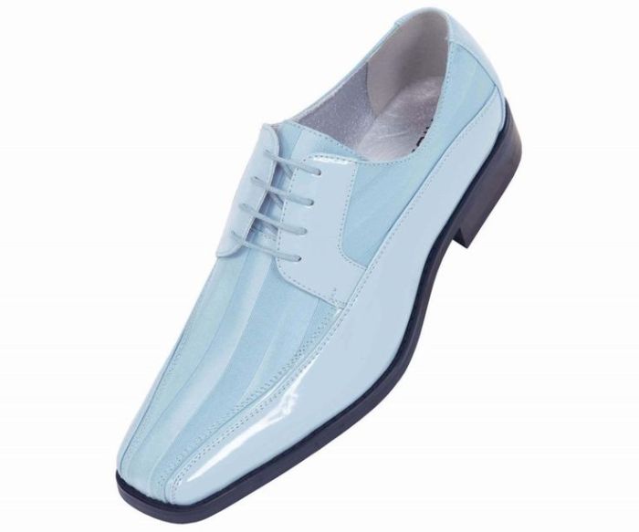 Sky blue dress shoes for men