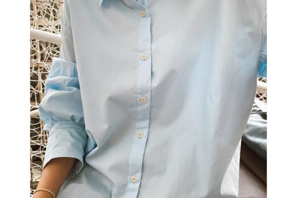 Ice blue men's dress shirt