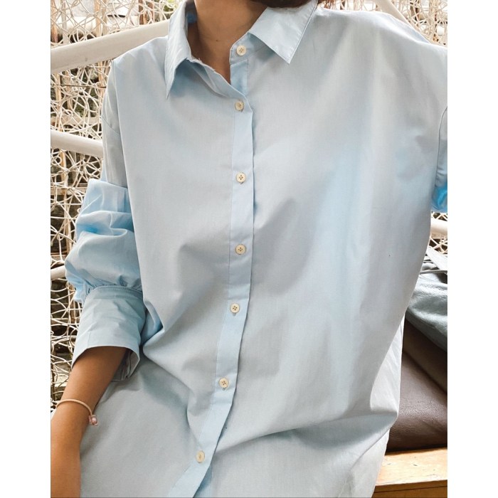 Ice blue men's dress shirt