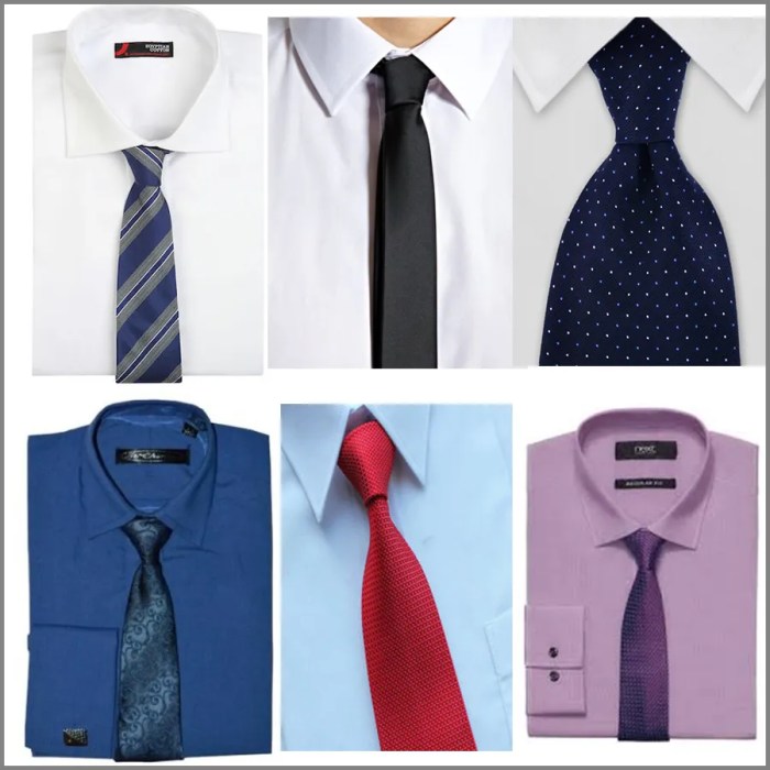 Mens dress shirt and tie combo