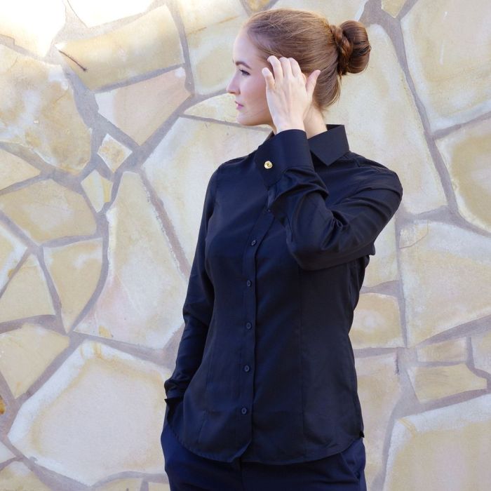 Black dress shirts for woman