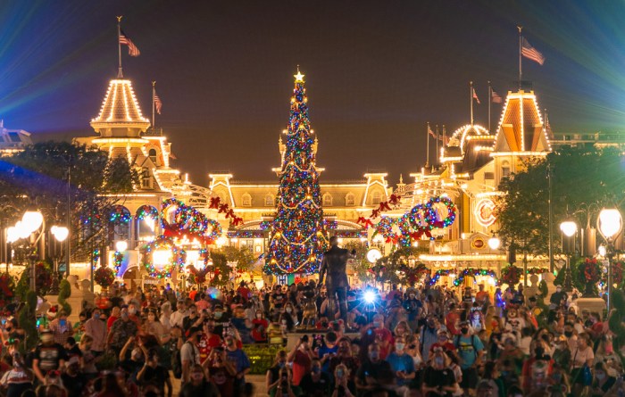 When does disney world start decorating for christmas