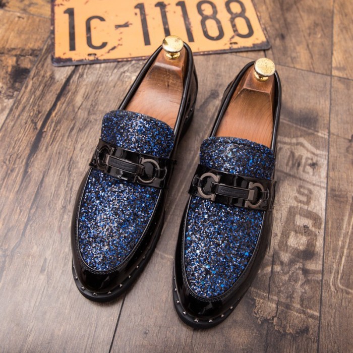 Rhinestone dress shoes men's