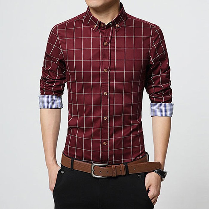 Men slim dress shirt