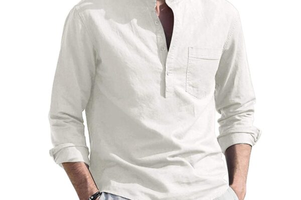 Collarless mens