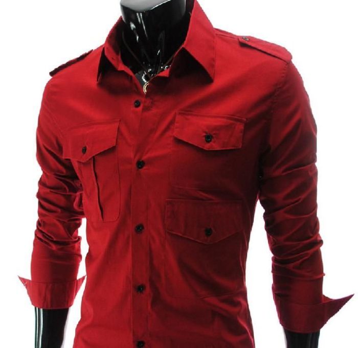 Dress shirts for men red